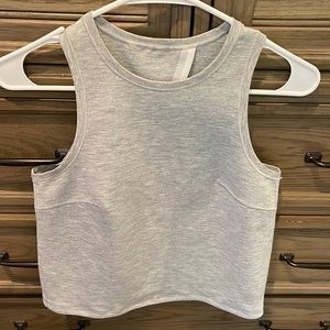 Lululemon Minimal Tank Heathered Power Grey Tank Open back